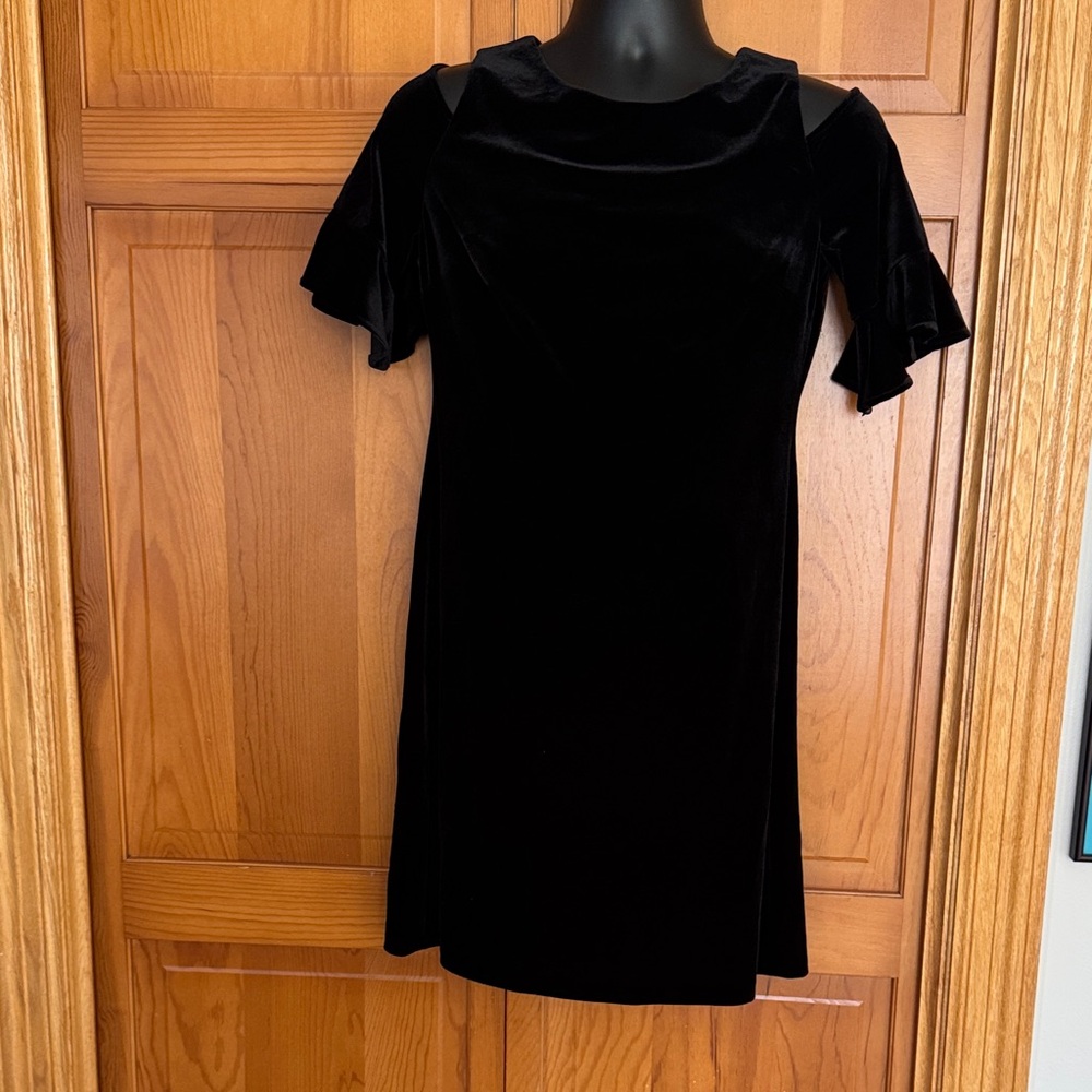 Tommy Hilfiger Black Velvet Mini Dress